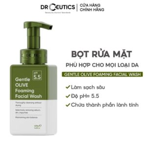 Bọt Rửa Mặt DrCeutics Làm Sạch Dịu Nhẹ Gentle Olive Foaming Facial Wash 420g
