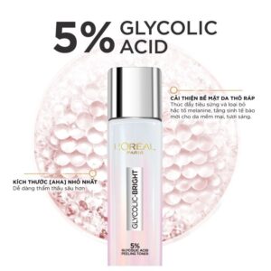 Alternative view of Nước Dưỡng L'oreal Hỗ Trợ Làm Sáng Da Glycolic - Bright Glowing Peeling Toner 128ml
