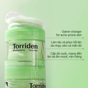 Alternative view of Toner Pad Torriden Làm Dịu Da Mụn, Cân Bằng Da, Cấp Ẩm Balanceful Cica Toner Pad 60 miếng