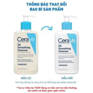 Alternative view of Sữa Rửa Mặt Cerave Làm Sạch Sâu Cho Da Mụn, Tẩy Da Chết Dịu Nhẹ Developed With Dermatologists SA Smoothing Cleanser